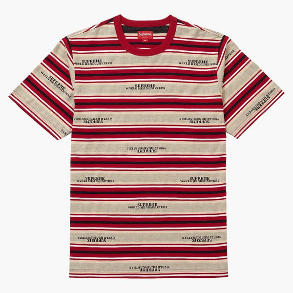 Nejvyšší HQ Stripe S/S Top Tan