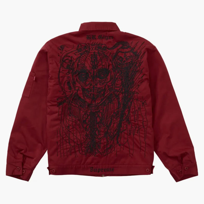 Supreme H.R. Giger Embroidered Work Jacket Red