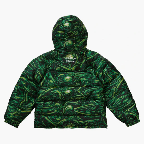 Supreme H.R. Giger Jacquard Down Down Buffer Jacket Green