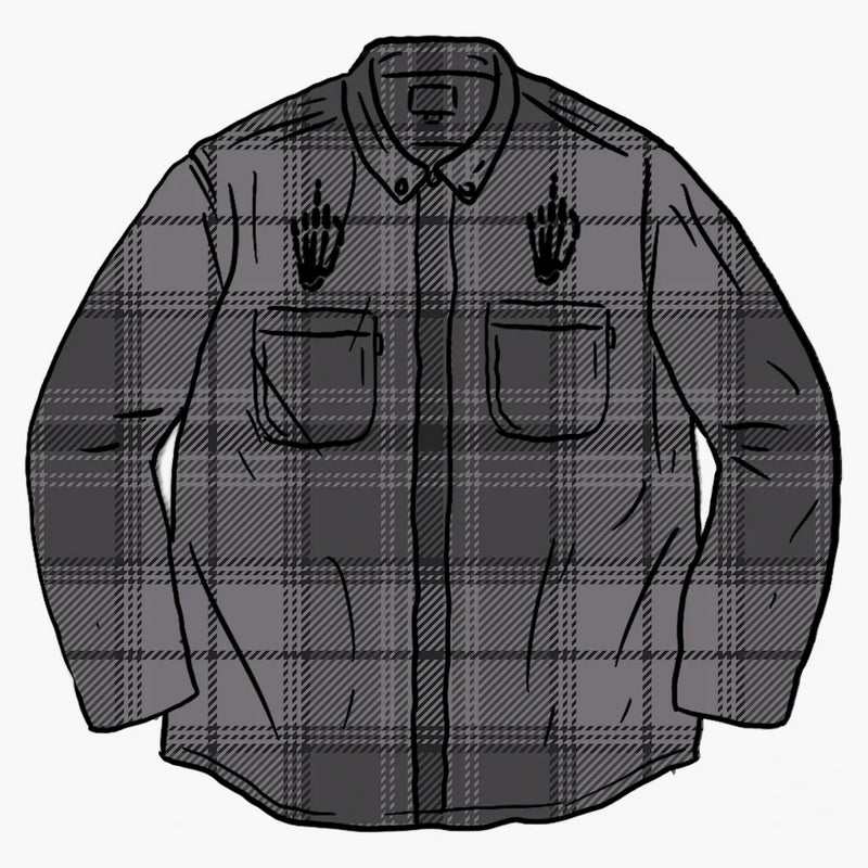 Supreme Hysteric Glamour Plaid Flannel Shirt Black