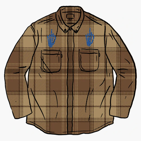 Supreme Hysteric Glamour Plaid flanell skjorta brun
