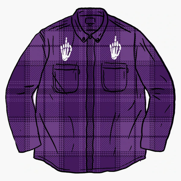 Supreme Hysteric Glamour Plaid flanell skjorta lila