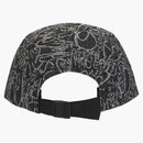 Supreme Handwriting Denim Camp Cap Black