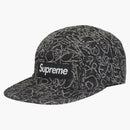 Supreme Handwriting Denim Camp Cap Black
