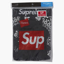 Supreme Hanes Bandana Boxer Briefs (2 Pack) Black