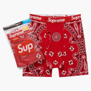 Supreme Hanes Bandana Boxer Briefs (2 Pack) Red