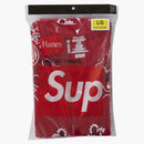 Supreme Hanes Bandana Tagless Tees (2 paquete) rojo