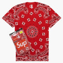 Supreme Hanes Bandana Tagless Tees (2 paquete) rojo