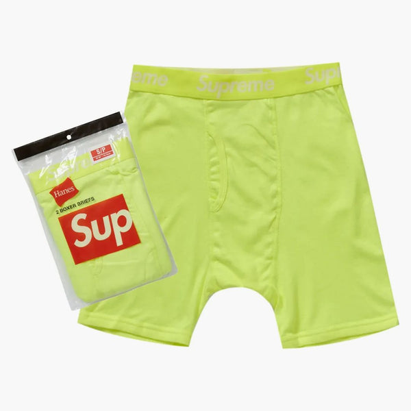 Supreme Hanes Boxer Briefs (2 Pack) Fluorescenční žlutá
