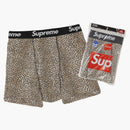 Slievi boxer leopardo supremi Hanes (2 pacchetti) leopardo