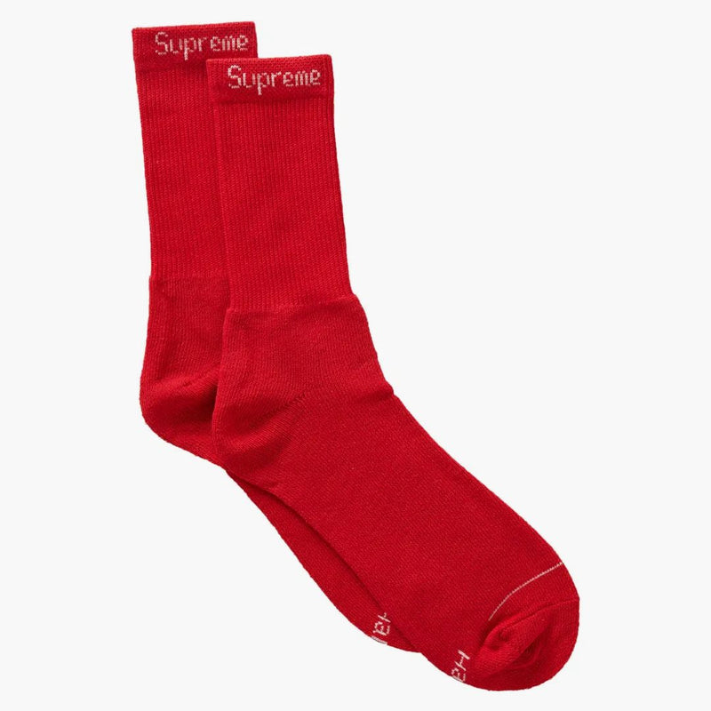 Supreme Hanes Socks (4 pack) red