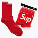 Supreme Hanes Socks (4 paquete) rojo