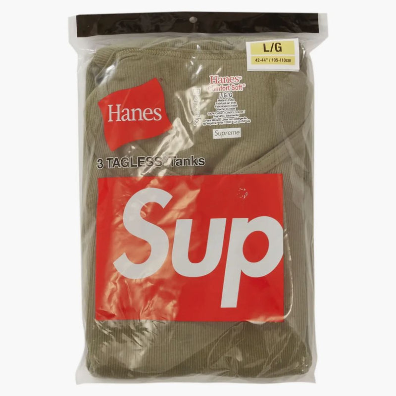 Nejvyšší hanes tagless tank -top (3 pack) olive