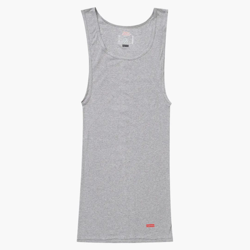 Supreme Hanes bez tanků (3 balení) Heather šedá