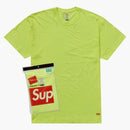 Supreme Hanes Tagless Tees (2 Pack) Flourescent Yellow