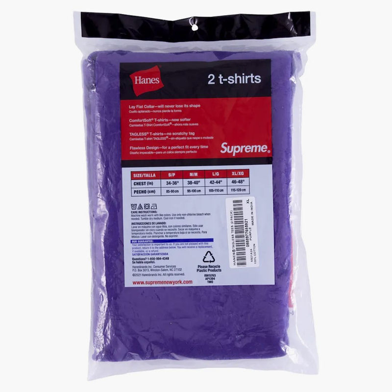 Supreme Hanes bez značek (2 balení) fialová