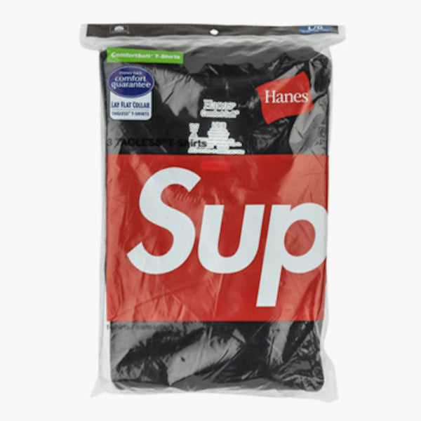Supreme Hanes Tagless Tees (3 Pack) Black