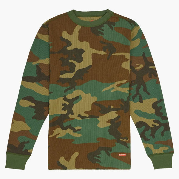 Supreme Hanes Thermal Crew (1 Pack) FW19 Woodland Camo