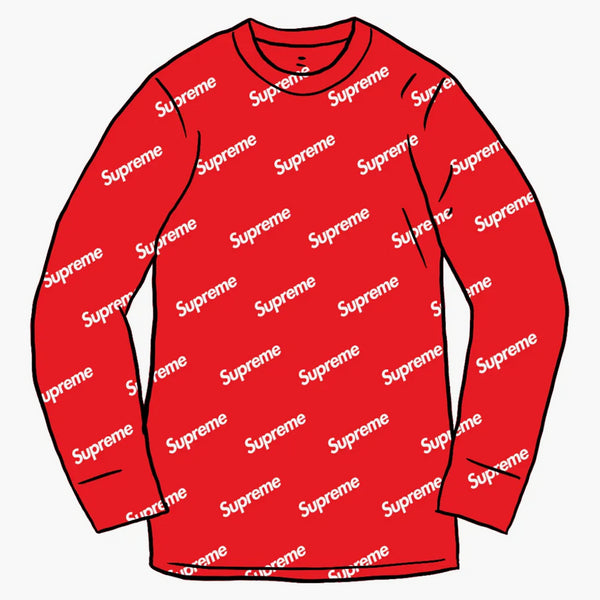 Supreme Hanes Thermal Crew (1 balení) Červená loga