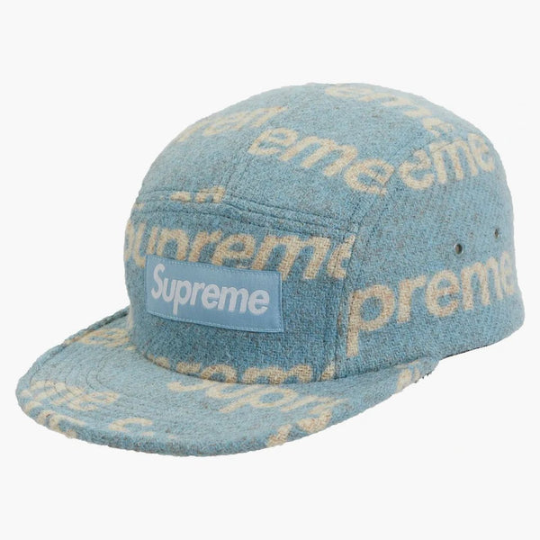 Nejvyšší Harris Tweed Camp Cap Light Blue