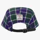Supreme Harris Tweed Camp Cap Green Plaid