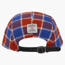 Supreme Harris Tweed Camp Cap Red/blue