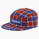 Supreme Harris Tweed Camp Cap Red/blue