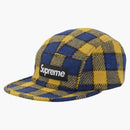Supreme Harris Tweed Camp Cap Yellow Plaid