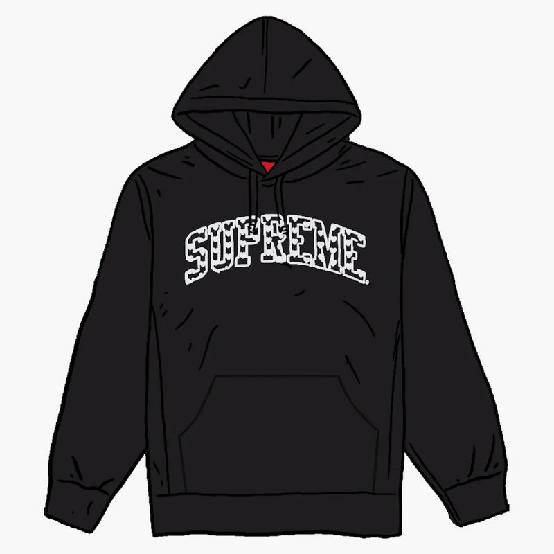 Supreme Hearts Arc Hooded Sweatshirt Black