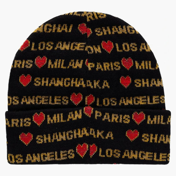 Supreme Hearts Beanie Black