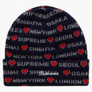 Supreme Hearts Beanie Navy