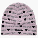 Supreme Hearts Beanie Pink