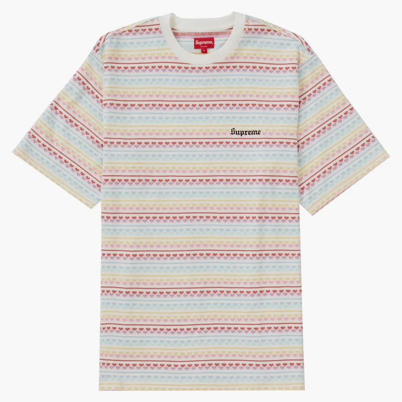Supreme Hearts Jacquard S/S Top White