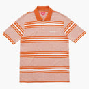 Supreme Heather Stripe Polo quemado naranja
