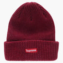Supreme Heathered Loose Gauge Beanie Fw 2016 Hth Red Red