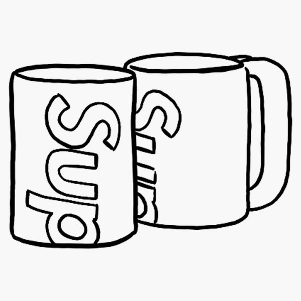 Supreme Heller Mugs (set Of 2) Clear
