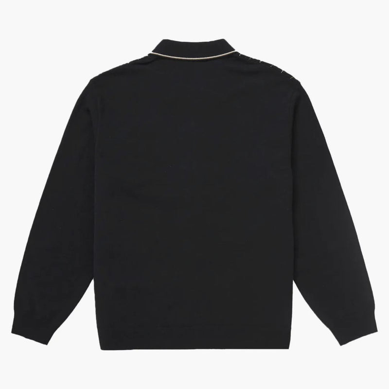 Supreme Herringbone Cardigan Black