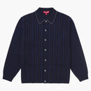 Supreme Herringbone Cardigan Navy
