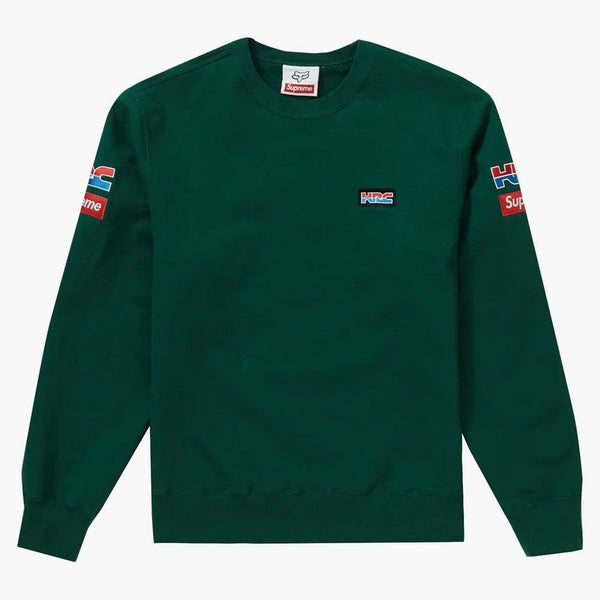 Supreme Honda Fox Racing crewneck mörkgrön