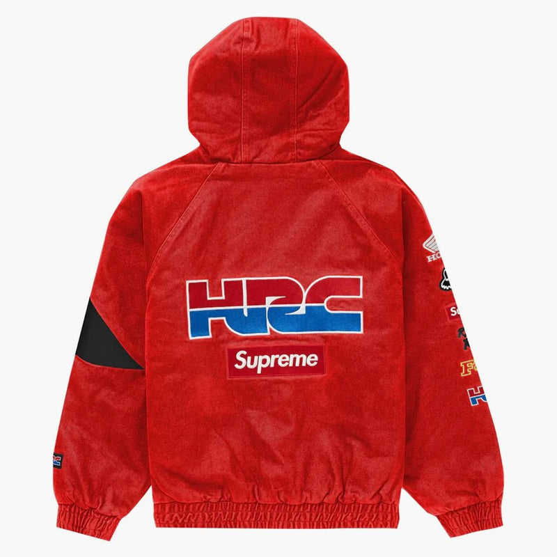 Supreme Honda Fox Racing Puffy Zip Up Jacket Red