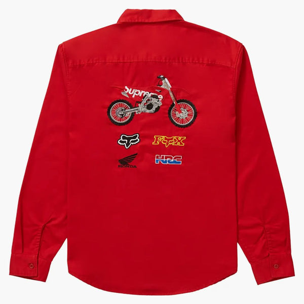 Supreme Honda Fox Racing Work Shirt Red