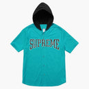 Supreme Hooded Baseball Top Teal