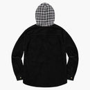 Supreme Hooded Color Blocked Corduroy Shirt Black/gray