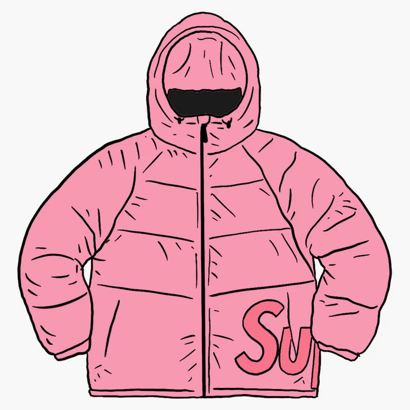Supreme Hooded Down Jacka Pink