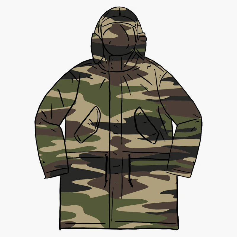 Supreme Hooded Facemask Parka Tigerstripe Camo
