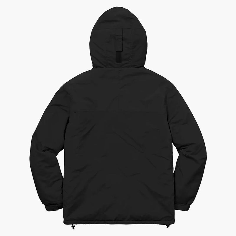 Nejvyšší logo s kapucí Half Zip Pullver Black