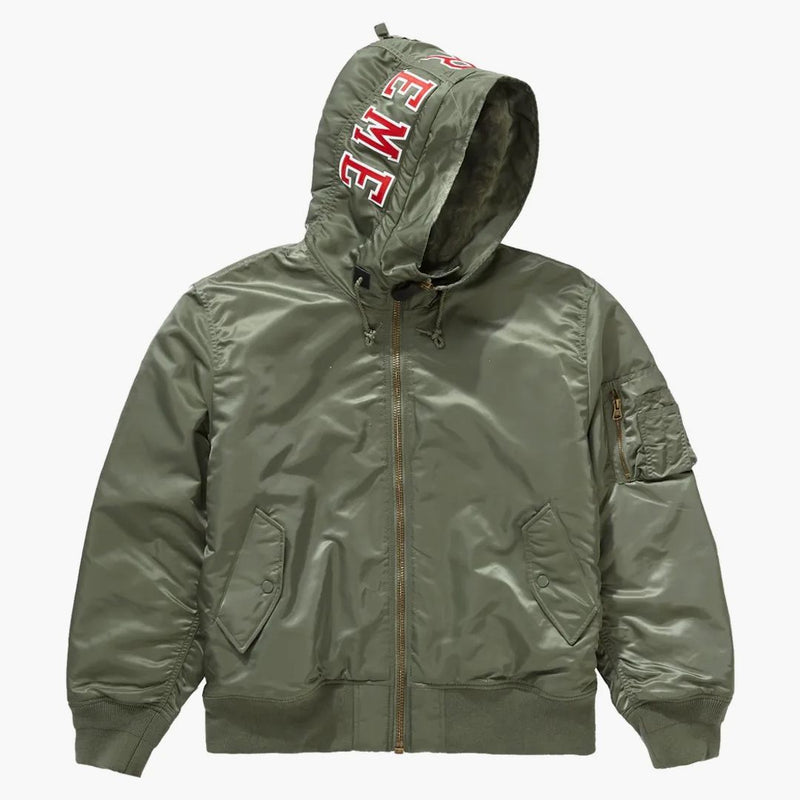 Supreme Hooded Ma-1 Olive