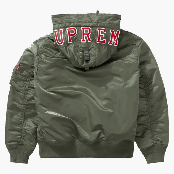 Supreme Hooded MA-1 olive Ｌ Supreme Hooded MA-1 Jacket Olive | Parallel