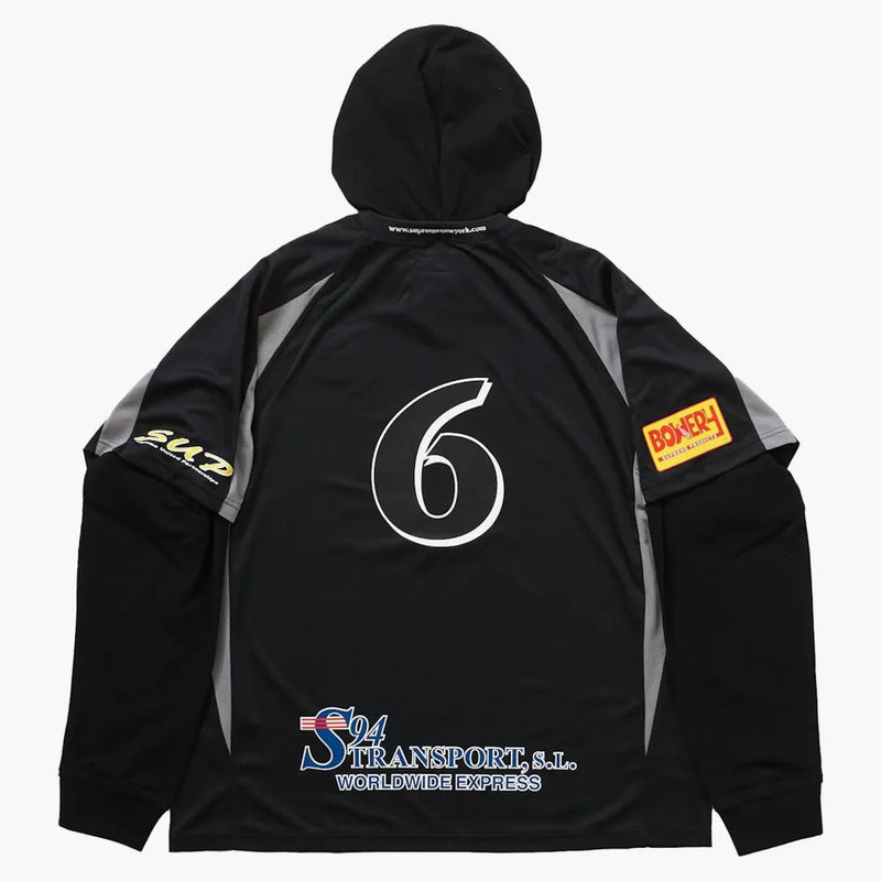 Supreme Hooded Soccer Jersey Black