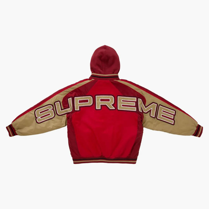 Supreme Hooded Stadium Jacket röd